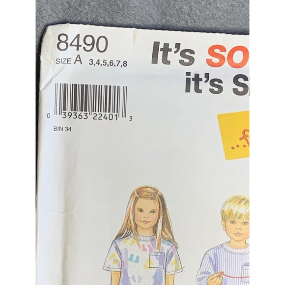 Simplicity Girls Sleepwear Sewing Pattern Sz 3-8 8490 - Uncut - Picture 2 of 4